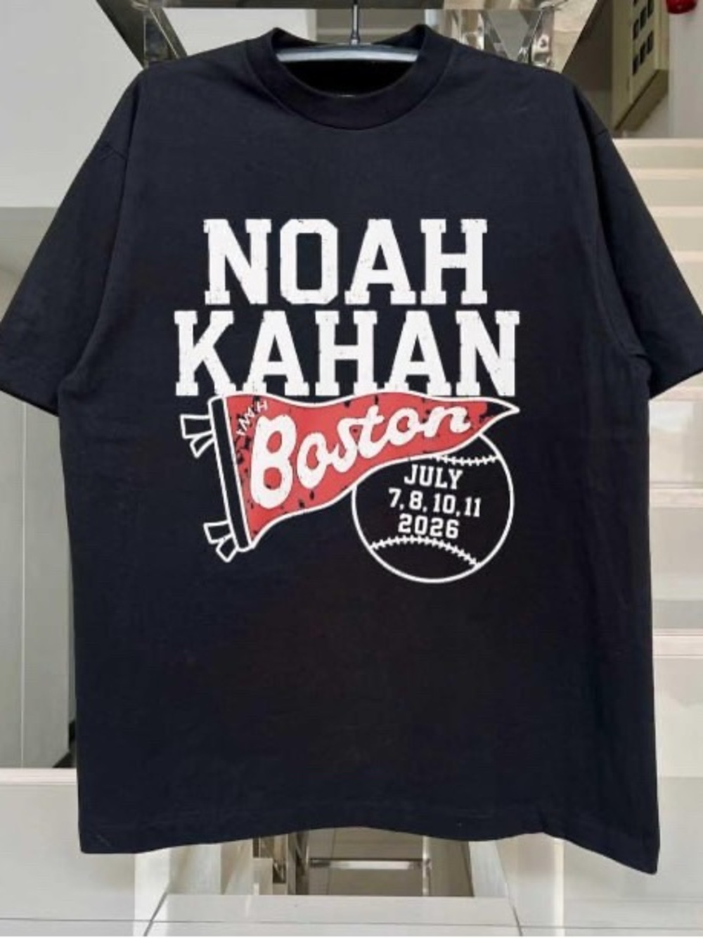 Noah Kahan Boston Black Graphic Tee